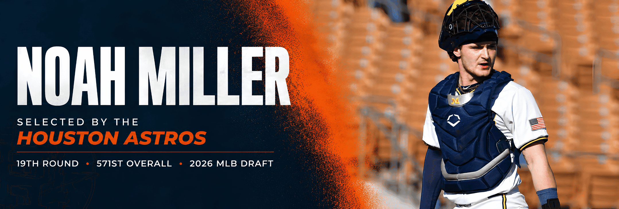 Next Step in the Journey: Noah Miller's Dream Becomes Reality as Houston Astros Select Michigan Catcher in the 19th Round of the 2026 MLB Draft