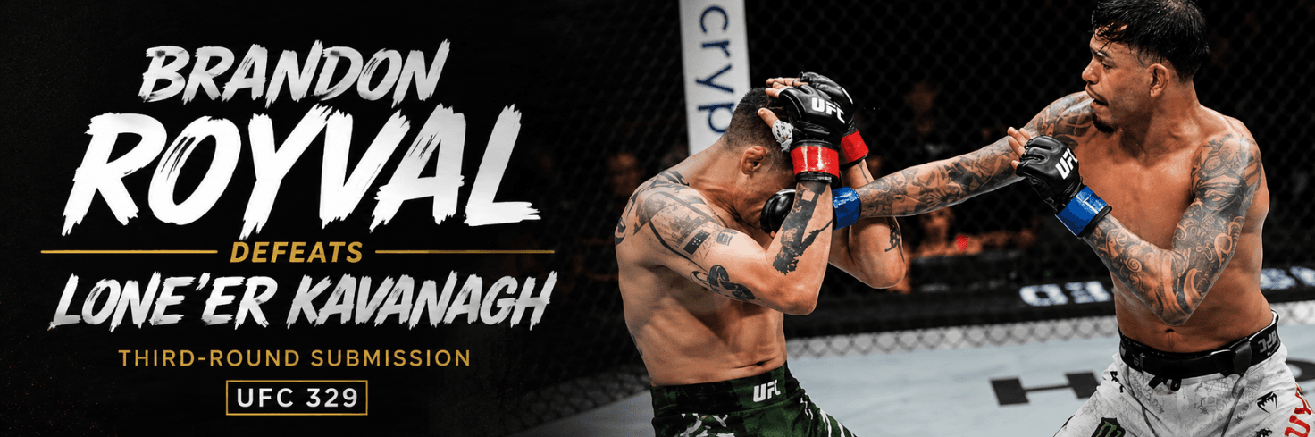 Game Recap: Brandon Royval Defeats Lone'er Kavanagh by Third-Round Submission at UFC 329
