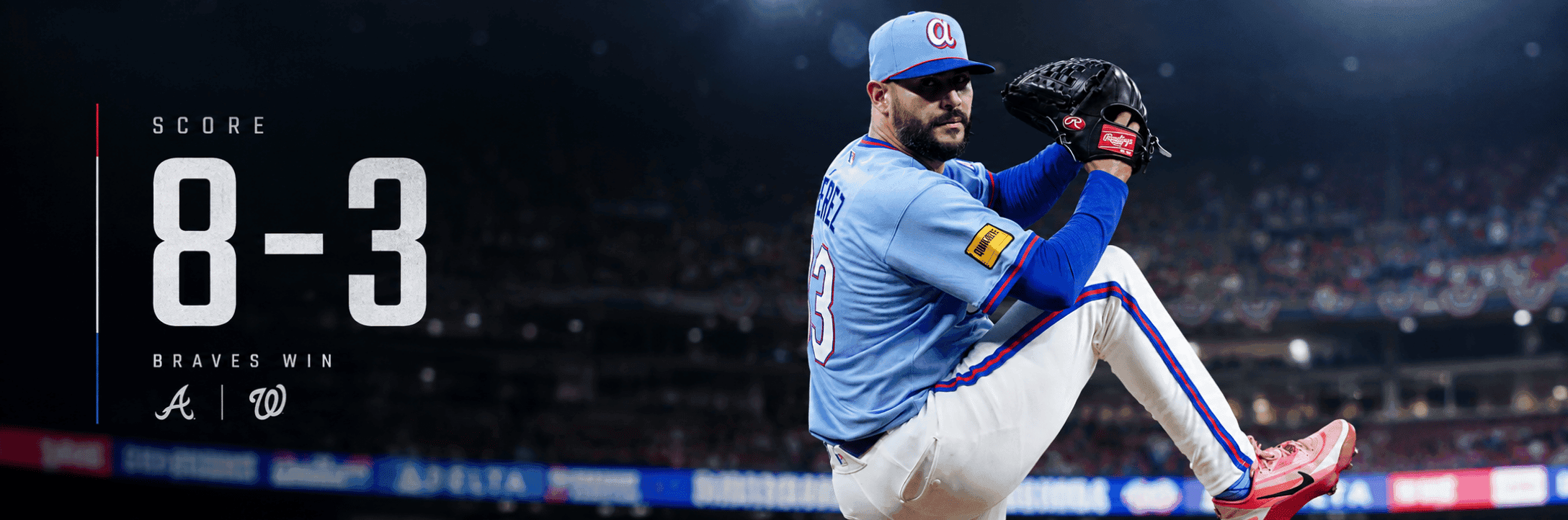 Atlanta Braves Cruise Past Washington Nationals, 8-3, Behind Dominant Pitching and Power Surge