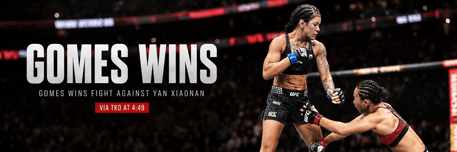 Denise Gomes Stops Yan Xiaonan With Late First-Round TKO at UFC Shanghai